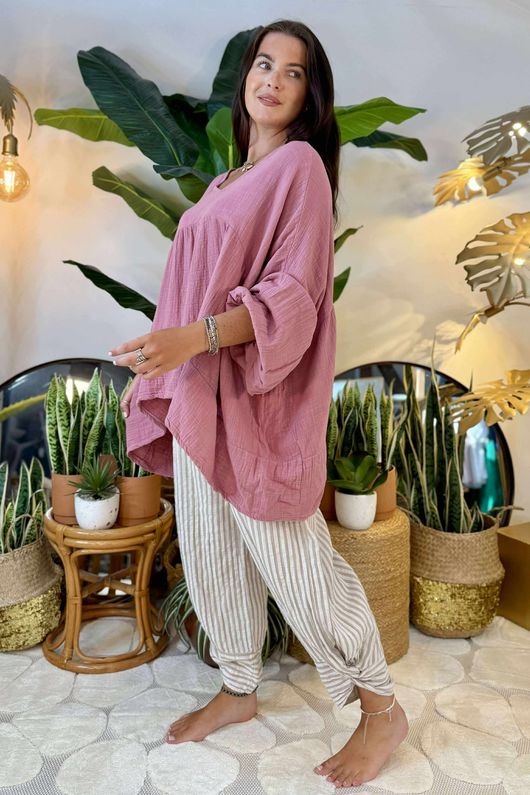 Made in Italy Santos Artist Smock Indian Pink /15 =
